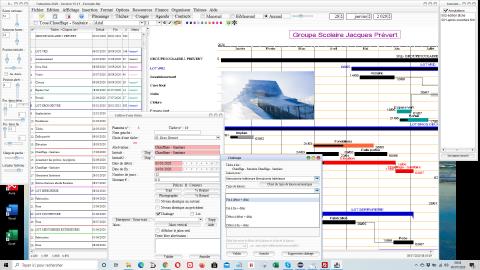 chaînage de tâches nouvelle version des plannings Faberplan pour Mac et PC V15.11