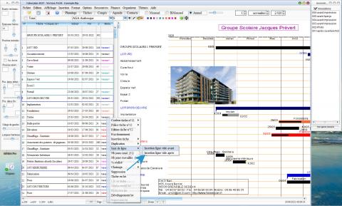Insertion de sauts de ligne dans le logiciel de planning Mac et PC 16.06
