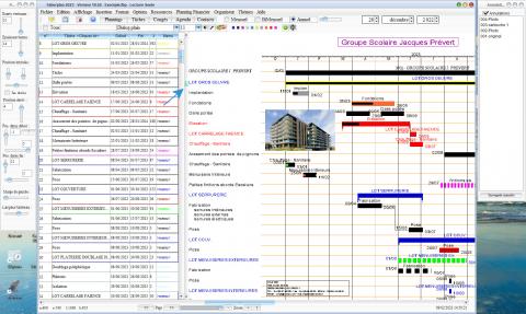 amélioration scroll planning graphique du logiciel de planning de chantier Mac et PC v18.02